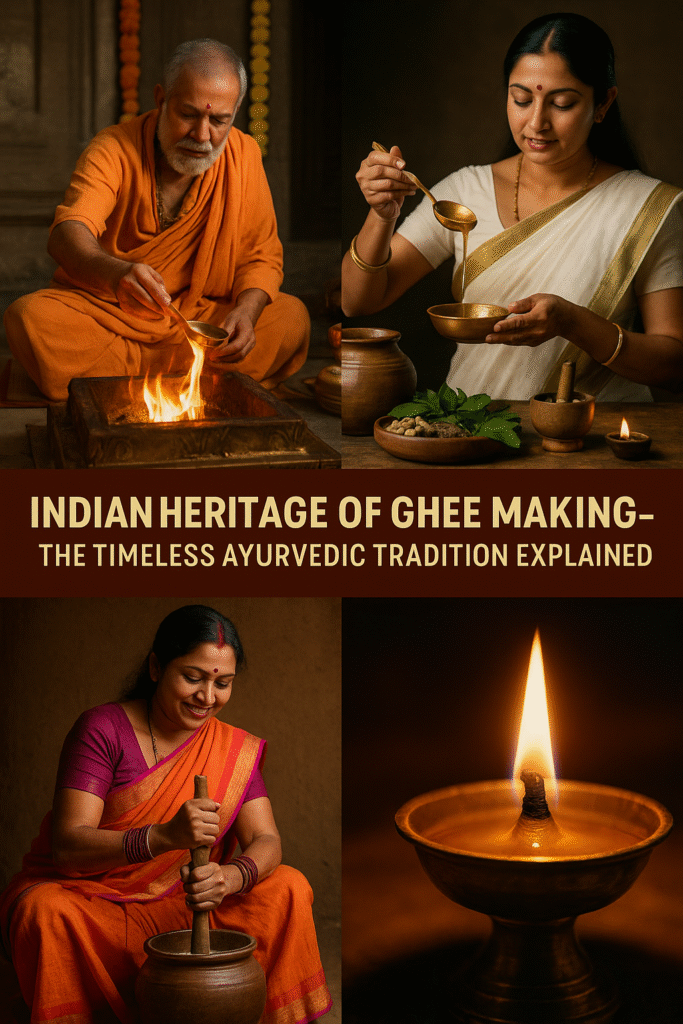 ayurvedic doctor preparing medicated ghee – indian ayurvedic heritage of ghee making