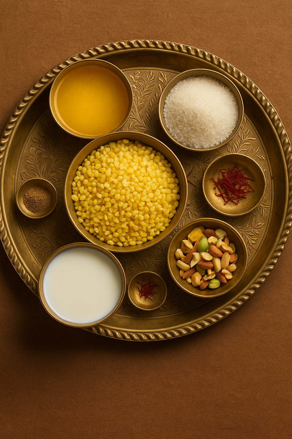 slow roasting moong dal in ghee – step in traditional recipe using ghee