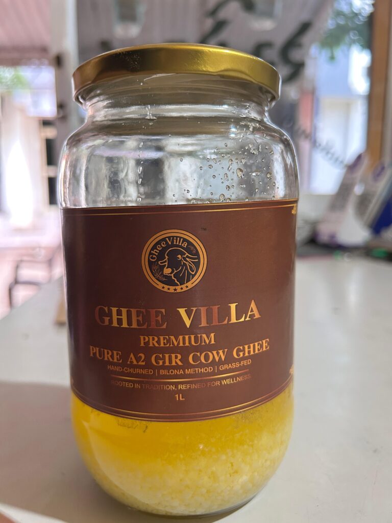 Ghee Villa ghee jar by Ghee Vita International – traditional Indian Bilona ghee brand