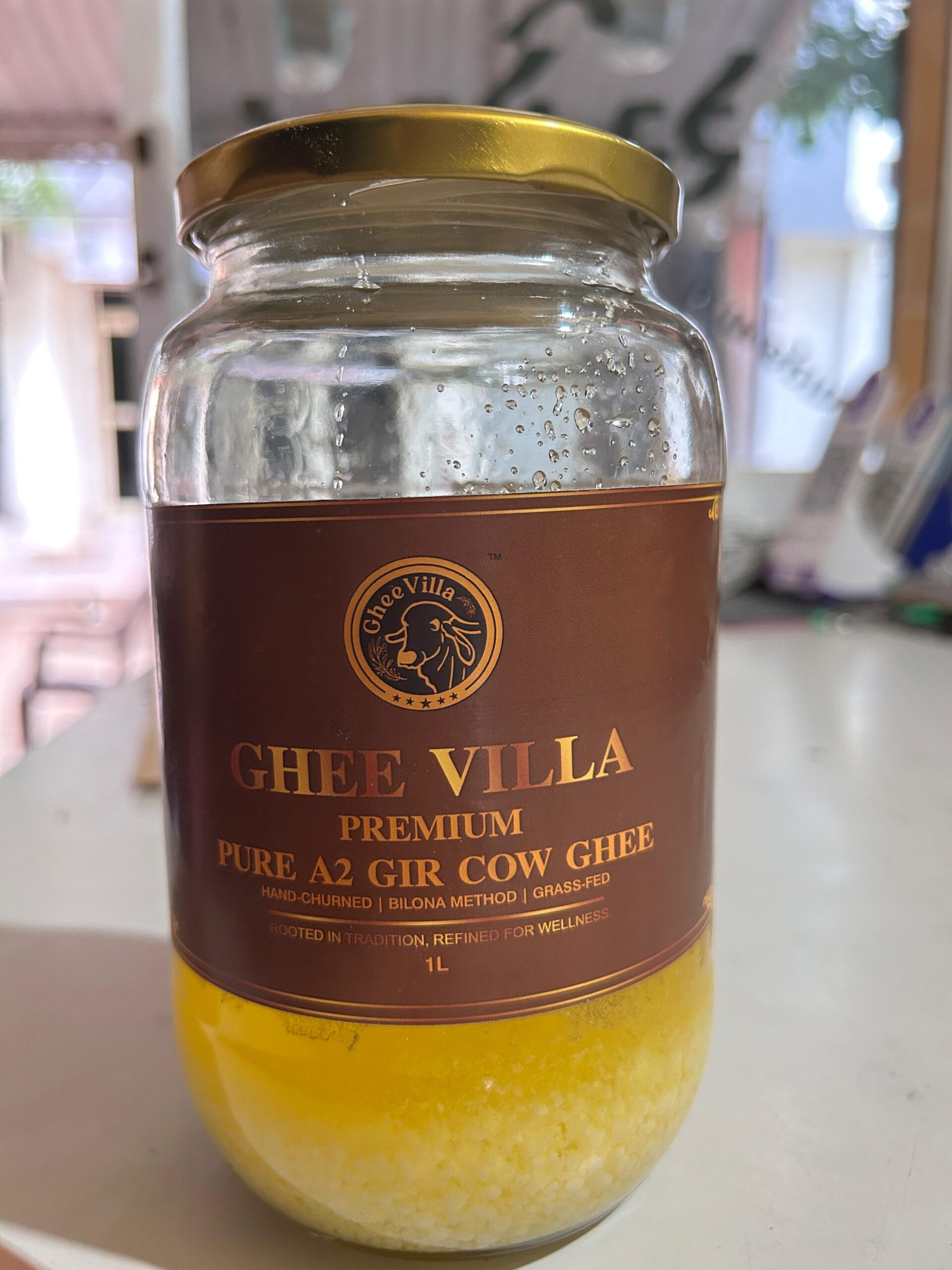 Ghee Villa ghee jar by Ghee Vita International – traditional Indian Bilona ghee brand